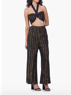 ✨ America & Beyond Black + Gold Metallic 2-Piece Set NWT | Boho Glam | Size S ✨